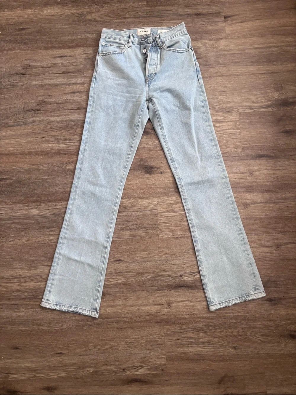 Frame Denim Light Blue Straight Leg Jeans - Picture 1 of 2